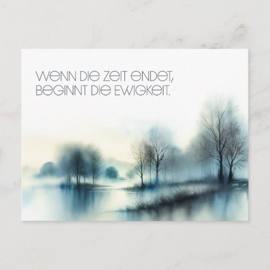 Carte postale "Quand le temps s'achève..." (Devant)