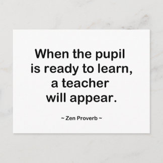 Carte Postale Quand l'élève est prêt