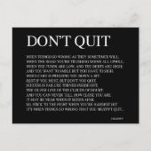 CARTE POSTALE QUAND LES CHOSES SE PASSENT MAL COMME ELLES LE FER (Devant)