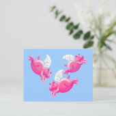 Carte Postale quand les porcs volent (Debout devant)