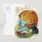 Carte Postale Quand les sorcières abondent à Halloween (Devant / Derrière)