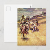 Carte Postale « Quand les trains de chariots étaient faibles » p (Devant / Derrière)