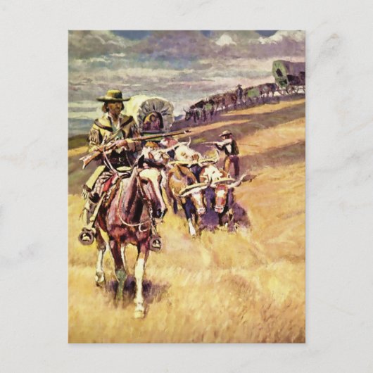 Carte Postale « Quand les trains de chariots étaient faibles » p (Devant)
