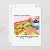 Carte Postale Quand Les Vaches Dirigent L'Espace Drôle Dons Tee  (Devant / Derrière)