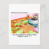 Carte Postale Quand Les Vaches Dirigent L'Espace Drôle Dons Tee  (Devant)