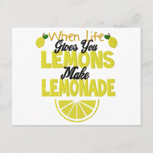 Carte Postale Quand Life donne des citrons (ajouter sa propre co