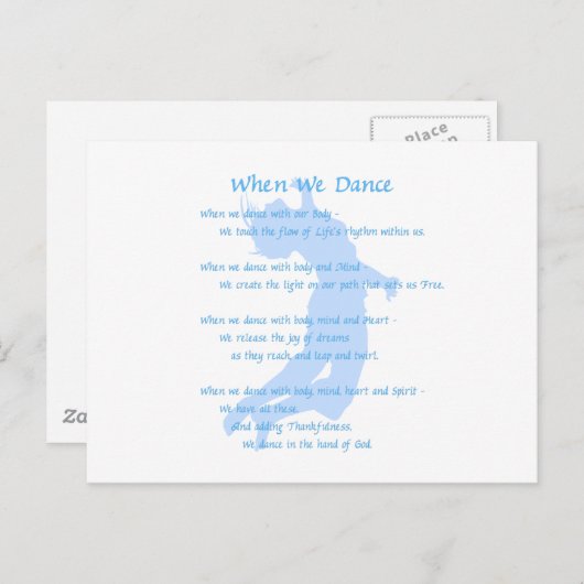 Carte Postale Quand on danse (Devant / Derrière)