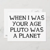 Carte Postale Quand Pluto (Devant / Derrière)