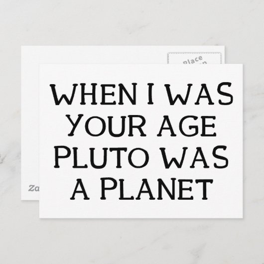 Carte Postale Quand Pluto (Devant / Derrière)
