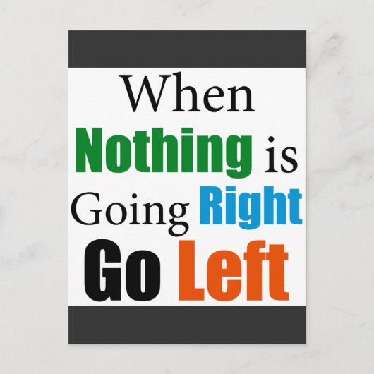 Carte Postale Quand rien ne se passe bien (Devant)