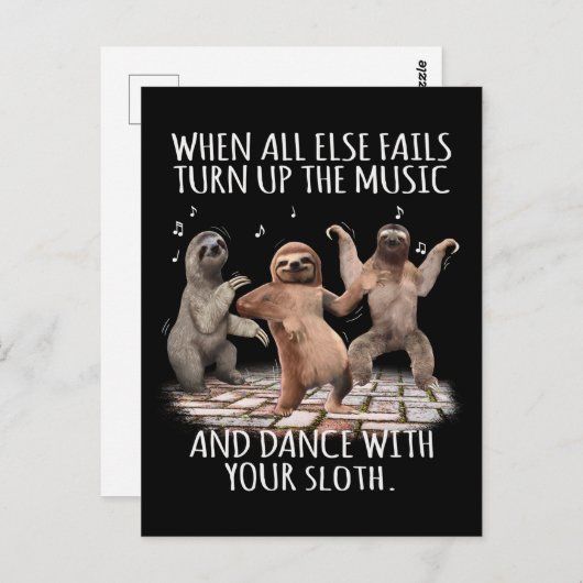 Carte Postale Quand Tous Les Autres Échoues Montent Votre Musiqu (Devant / Derrière)