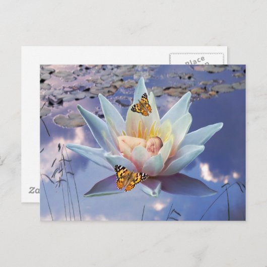 Carte Postale Quand un petit bébé va dormir (Devant / Derrière)