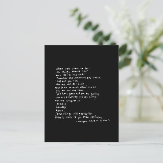 Carte Postale quand vous commencez à sentir que les choses devra (Debout devant)