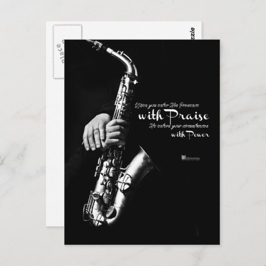 Carte Postale Quand vous entrez Sa présence avec Louange (Devant / Derrière)