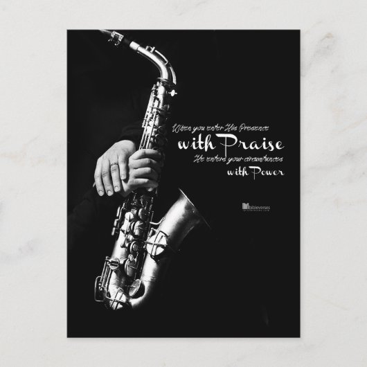 Carte Postale Quand vous entrez Sa présence avec Louange (Devant)