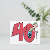 Carte Postale Quarante - 40 ans anniversaire Salutation (Debout devant)