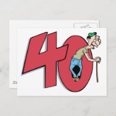 Carte Postale Quarante - 40 ans anniversaire Salutation (Devant / Derrière)