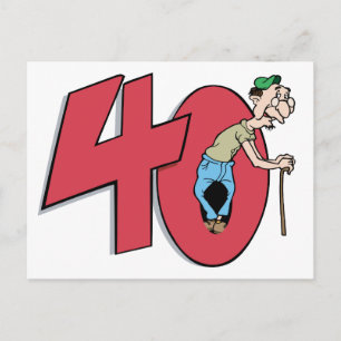 Carte Postale Quarante - 40 ans Anniversaire Salutation