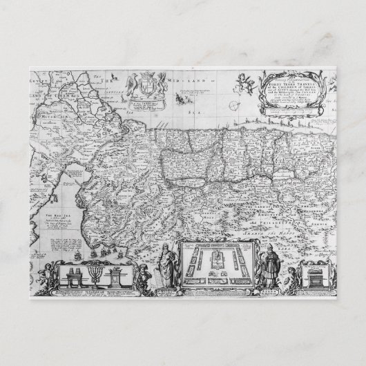 Carte Postale Quarante années de voyages des enfants d'Israël (Devant)