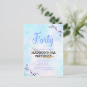 Carte Postale Quarante Anniversaire de fête Pastel (Debout devant)