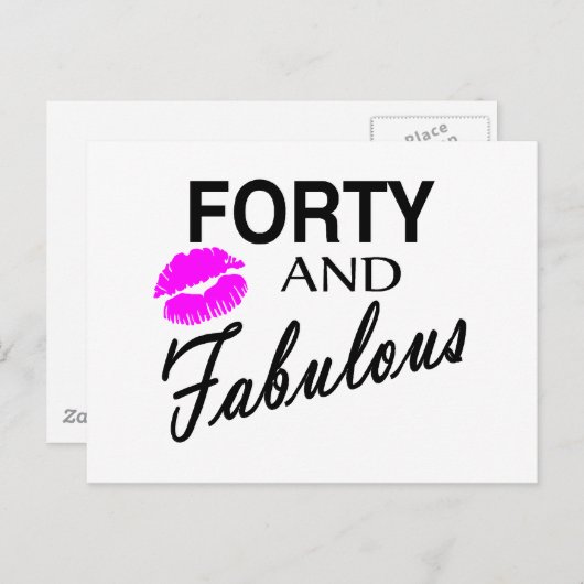 Carte Postale Quarante Et Fabuleux (Devant / Derrière)