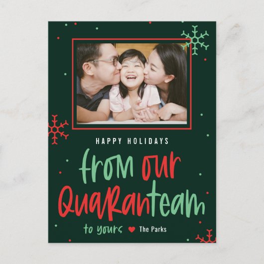 Carte postale Quaranteam EDITABLE COLOR Holiday Ca (Devant)