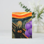 Carte Postale Quarantième anniversaire drôle (Debout devant)