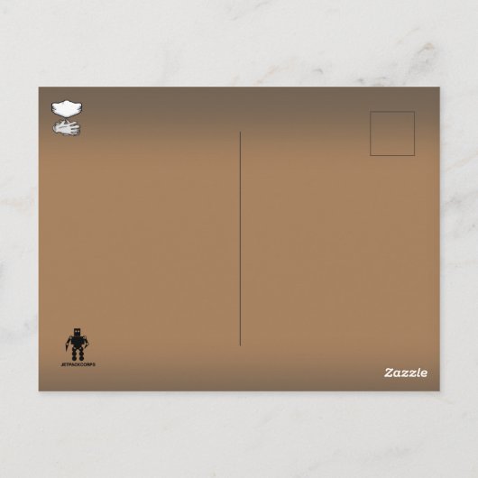 Carte Postale QUARANTINE TROLL FUNNY ISOLATION par Jetpackcorps (Dos)