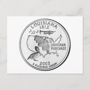 Carte Postale Quart de dollar de la Louisiane