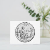 Carte Postale Quart de dollar de l'Alabama (Debout devant)