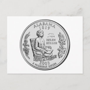 Carte Postale Quart de dollar de l'Alabama