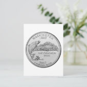 Carte Postale Quart de dollar de l'État de Washington (Debout devant)