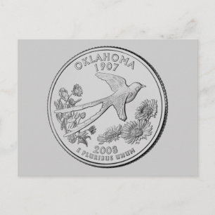 Carte Postale Quart de dollar de l'Oklahoma