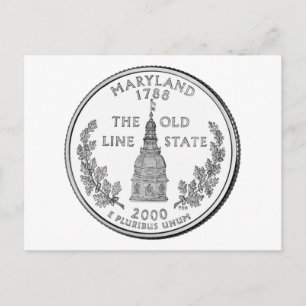 Carte Postale Quart de dollar du Maryland