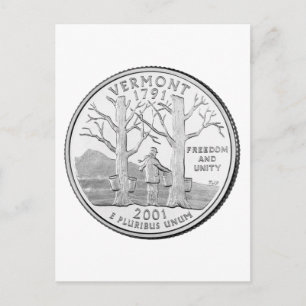 Carte Postale Quart de dollar du Vermont
