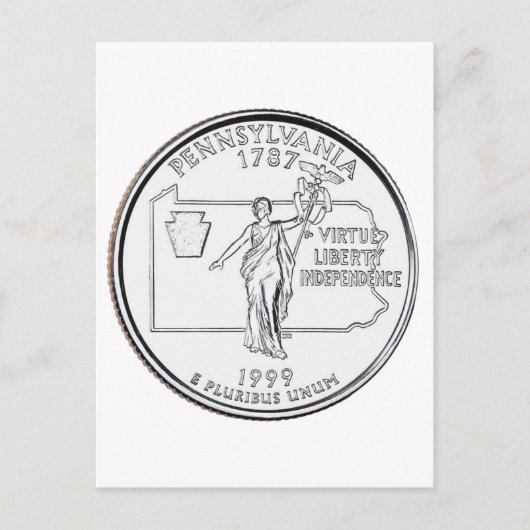 Carte Postale Quarter d'État de Pennsylvanie (Devant)