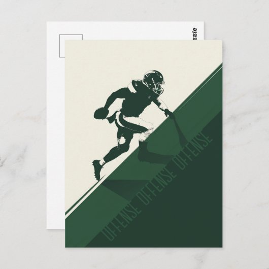 Carte Postale Quarterback courant (Devant / Derrière)
