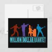 Carte Postale Quartet de millions de dollars sur scène (Devant / Derrière)