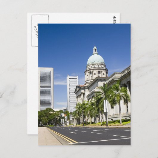 Carte Postale Quartier central de Singapour (Devant / Derrière)