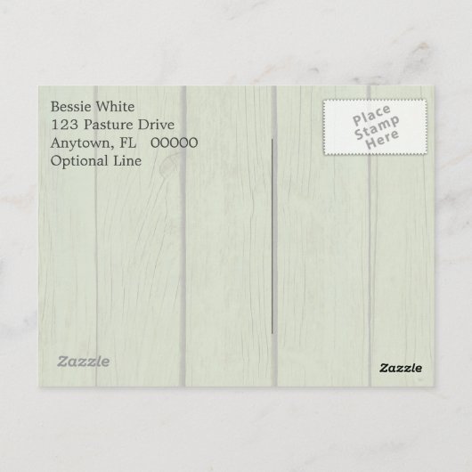 Carte Postale Quartier Cheval Mare avec Foie sur le côté (Dos)