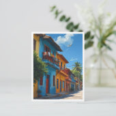 Carte Postale Quartier coloré des Caraïbes (Debout devant)