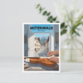 Carte Postale Quartier de fabrication de violons de Mittenwald A (Debout devant)