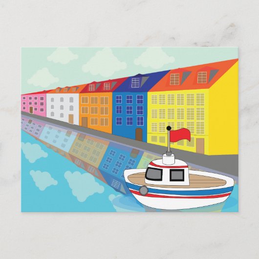 Carte Postale Quartier de la façade maritime de Copenhague (Devant)