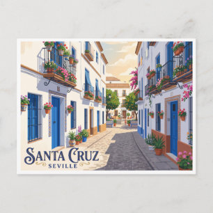 Carte Postale Quartier de Santa Cruz Séville Espagne