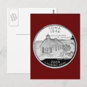 Carte Postale Quartier d'État de l'Iowa Reverse Side Faux (Devant / Derrière)
