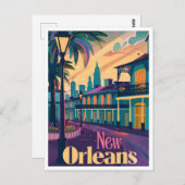 Carte Postale Quartier français de la Nouvelle-Orléans Louisiane (Devant / Derrière)
