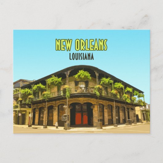 Carte Postale Quartier français de la Nouvelle-Orléans Louisiane (Devant)