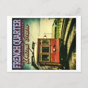 CARTE POSTALE QUARTIER FRANÇAIS - STREETCARS NEW ORLEANS LOUISIA