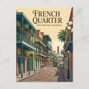 Carte Postale Quartier français USA