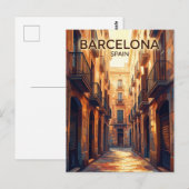 Carte Postale Quartier gothique Espagne (Devant / Derrière)